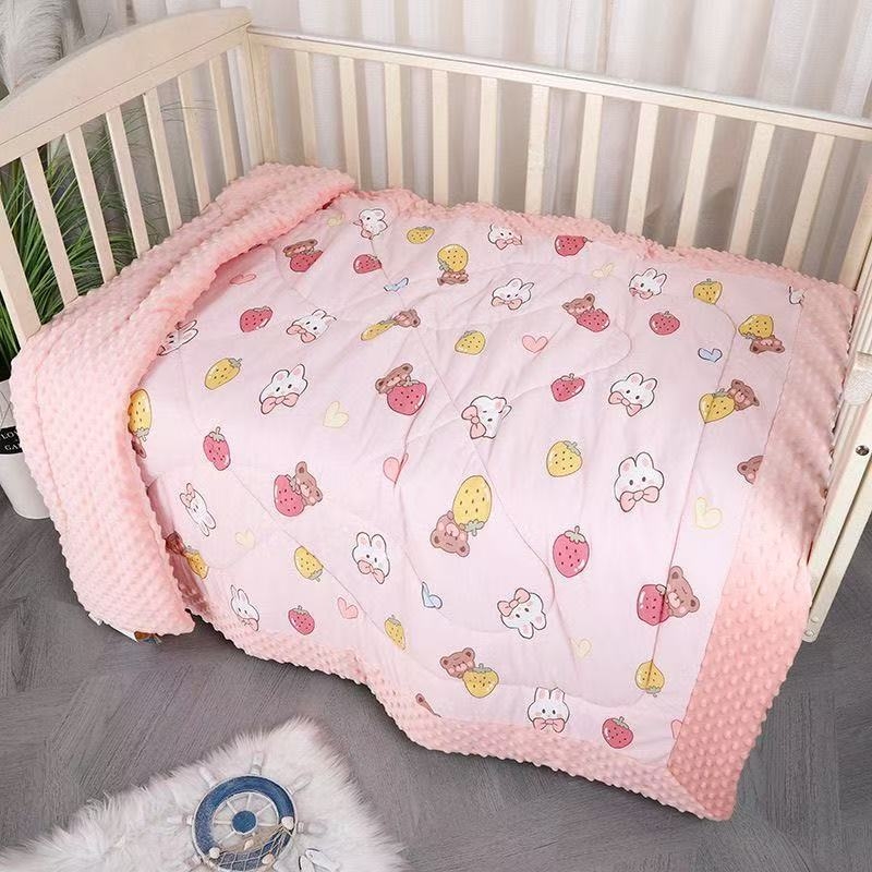 Baba gyerek takaró karikatúra dizájnnal, minden évszakos, újszülötteknek, szintetikus rost, 200–299 g, megfelelő óvodában