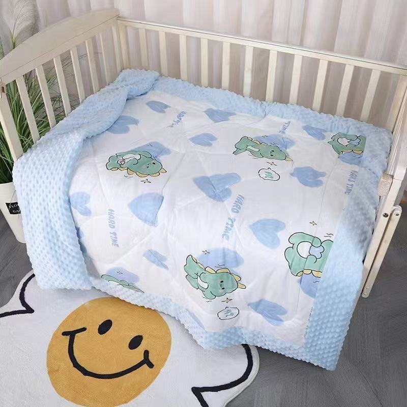 Baba gyerek takaró karikatúra dizájnnal, minden évszakos, újszülötteknek, szintetikus rost, 200–299 g, megfelelő óvodában