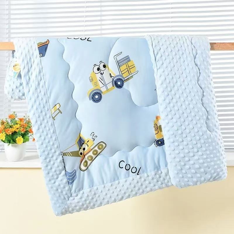 Baba gyerek takaró karikatúra dizájnnal, minden évszakos, újszülötteknek, szintetikus rost, 200–299 g, megfelelő óvodában