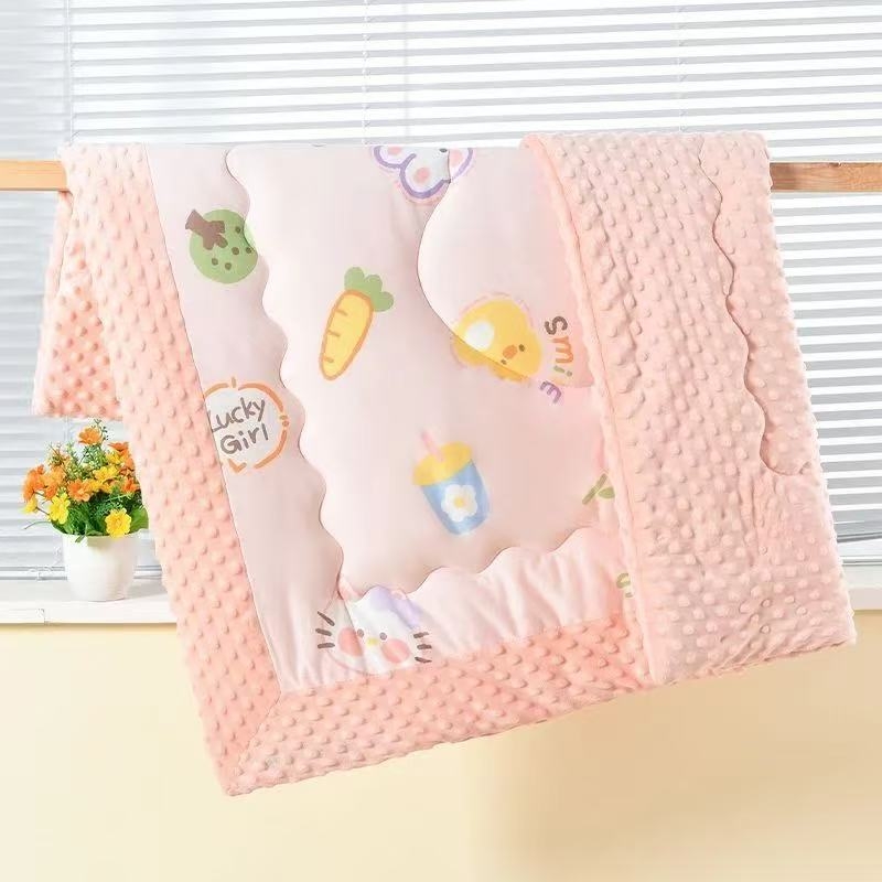 Baba gyerek takaró karikatúra dizájnnal, minden évszakos, újszülötteknek, szintetikus rost, 200–299 g, megfelelő óvodában