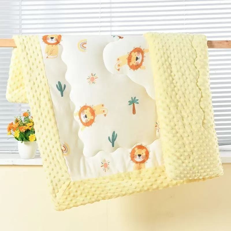 Baba gyerek takaró karikatúra dizájnnal, minden évszakos, újszülötteknek, szintetikus rost, 200–299 g, megfelelő óvodában