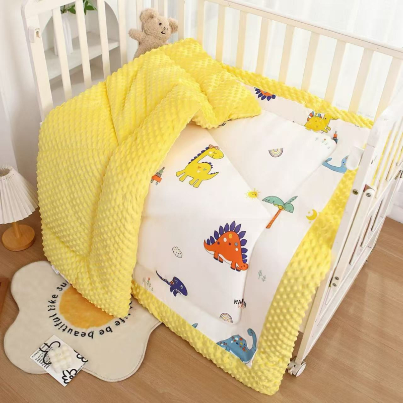 Baba gyerek takaró karikatúra dizájnnal, minden évszakos, újszülötteknek, szintetikus rost, 200–299 g, megfelelő óvodában