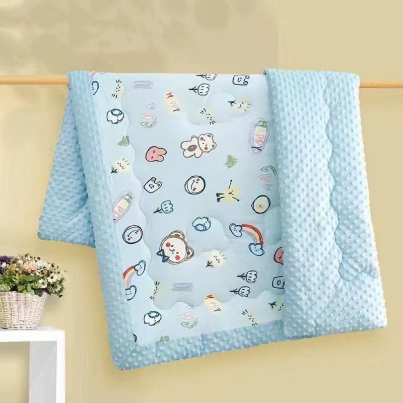 Baba gyerek takaró karikatúra dizájnnal, minden évszakos, újszülötteknek, szintetikus rost, 200–299 g, megfelelő óvodában