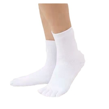 Čarape s odvojenim prstima od pamuka, unisex, visok rub, jednobojne, upijaju znoj