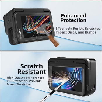 Защитно фолио за екран за Insta360 AcePro2 – анти-отразително, HD, пълен екран, AR филм, съвместим с Shadow Stone 360