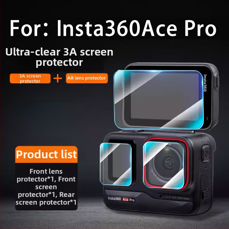 Защитно фолио за екран за Insta360 AcePro2 – анти-отразително, HD, пълен екран, AR филм, съвместим с Shadow Stone 360