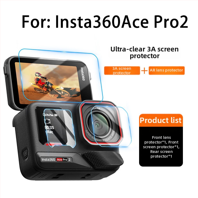 Защитно фолио за екран за Insta360 AcePro2 – анти-отразително, HD, пълен екран, AR филм, съвместим с Shadow Stone 360