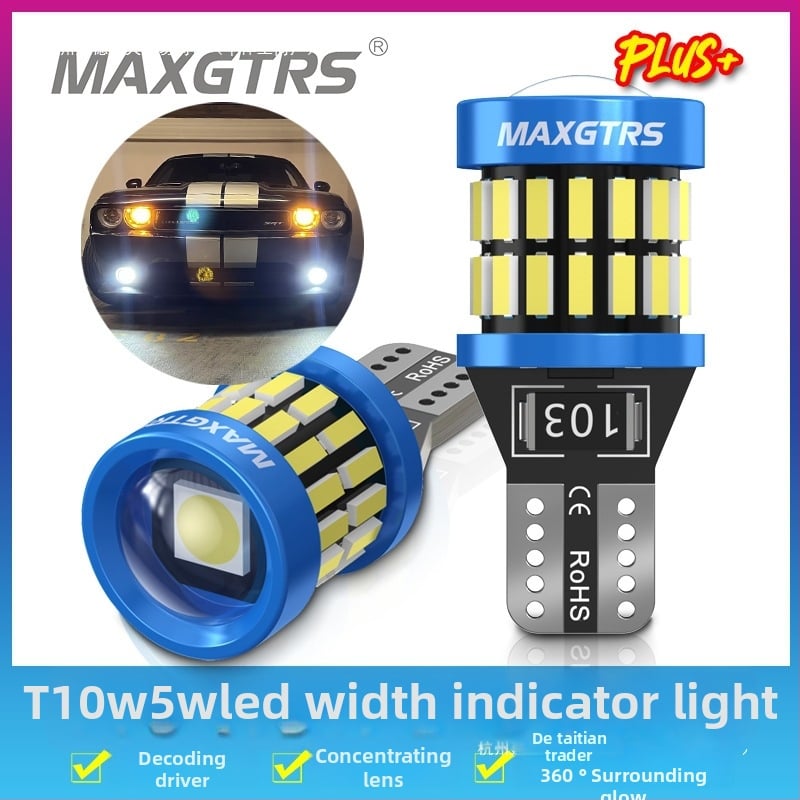 LED T10 žiarovka pre svetlo poznávacej značky, vysoká jasnosť, šošovka, základ W5W (12V, 5000 lm)