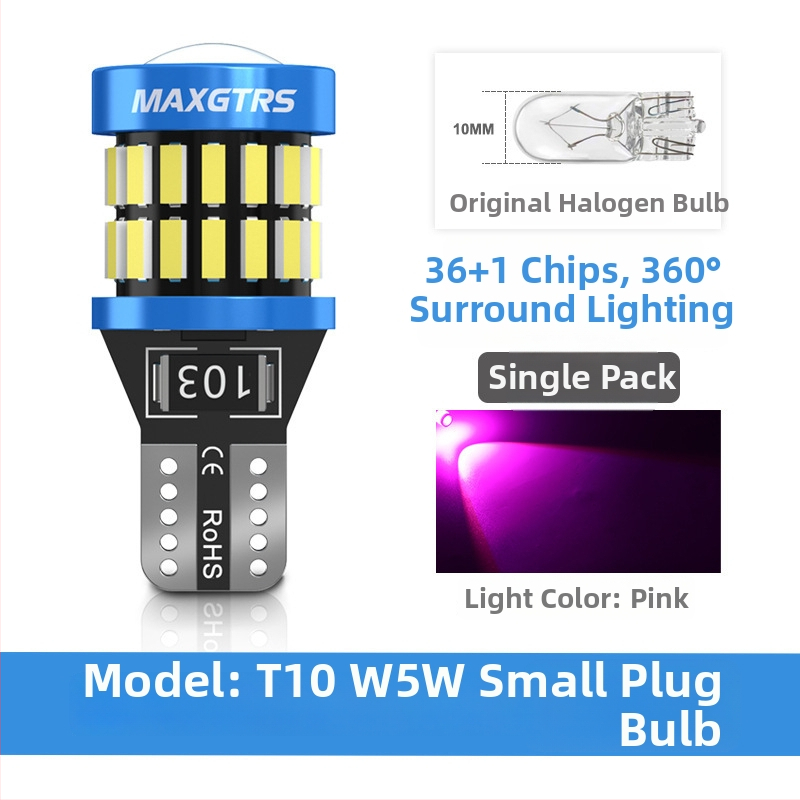 LED T10 žiarovka pre svetlo poznávacej značky, vysoká jasnosť, šošovka, základ W5W (12V, 5000 lm)