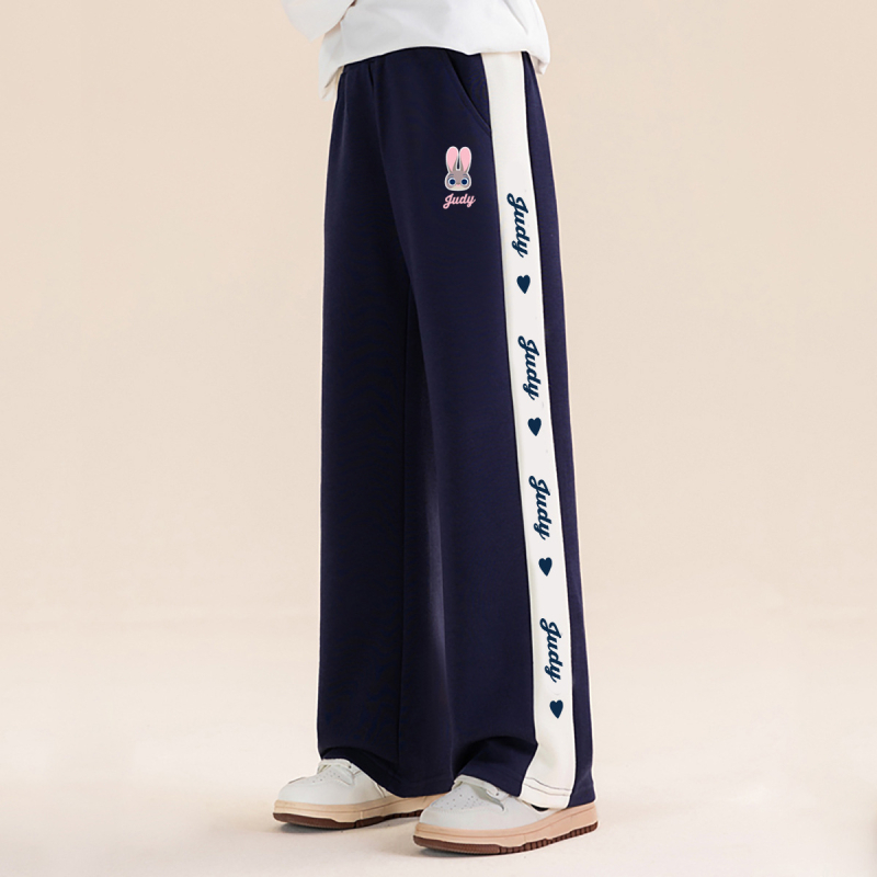 Παιδικά παντελόνια από μείγμα βαμβακιού, φαρδιά γραμμή, unisex, 50% βαμβάκι, casual στυλ, κατάλληλα για άνοιξη, φθινόπωρο και χειμώνα