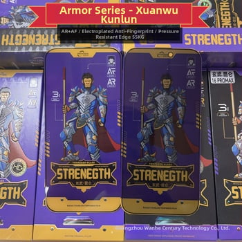 Armored Bear AR/AF Xuanwu Kunlun elektroplatinirano staklo za zaštitu zaslona s punim zaslonom, privatnost, prašina, otisci prstiju, za iPhone 14 Pro Max