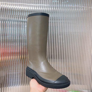 Ženske gumene čizme za kišu, do koljena, niski pet 1–3 cm, obične debljine, za sve sezone