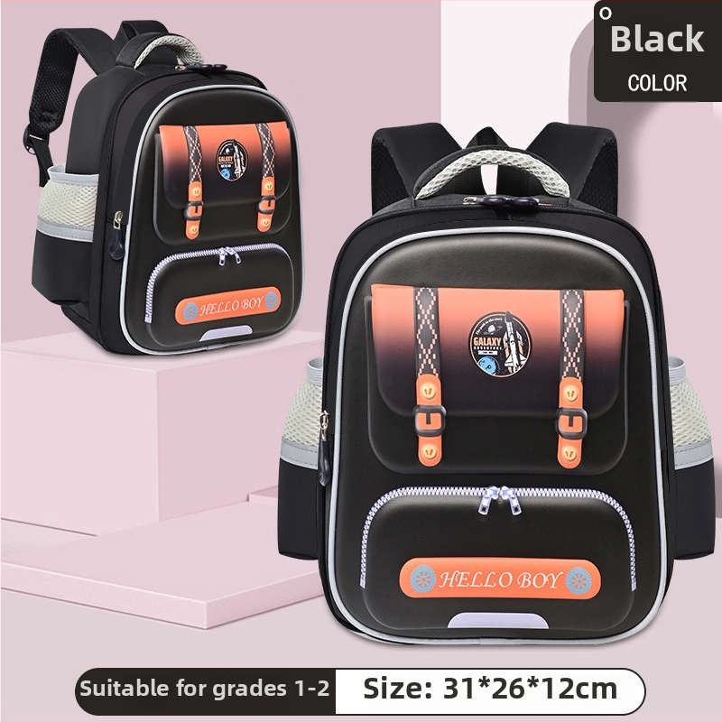 Detský školský batoh s pevným telom, ľahký a priedušný, Oxford materiál, ramenné popruhy s vzduchovým odpružením, neutrálny dizajn