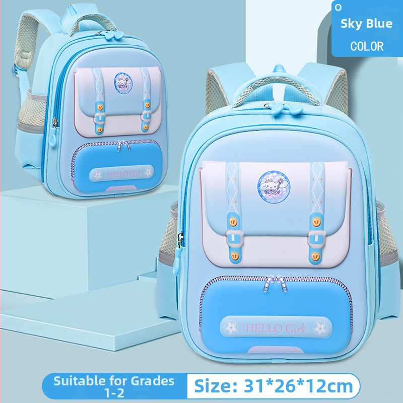 Detský školský batoh s pevným telom, ľahký a priedušný, Oxford materiál, ramenné popruhy s vzduchovým odpružením, neutrálny dizajn