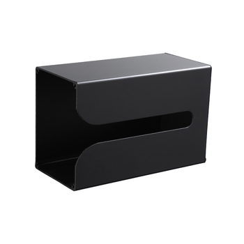 Držač za papirnate ubruse na zid, aluminij, kvadratni oblik, crni premaz, stil Light Luxury, marka Ouzhizhuo