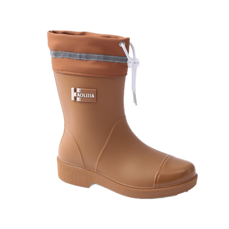 Ženske čizme za kišu, niski vrat, PVC gornji dio, uobičajena debljina, niska peta 1–3 cm, četiri sezone