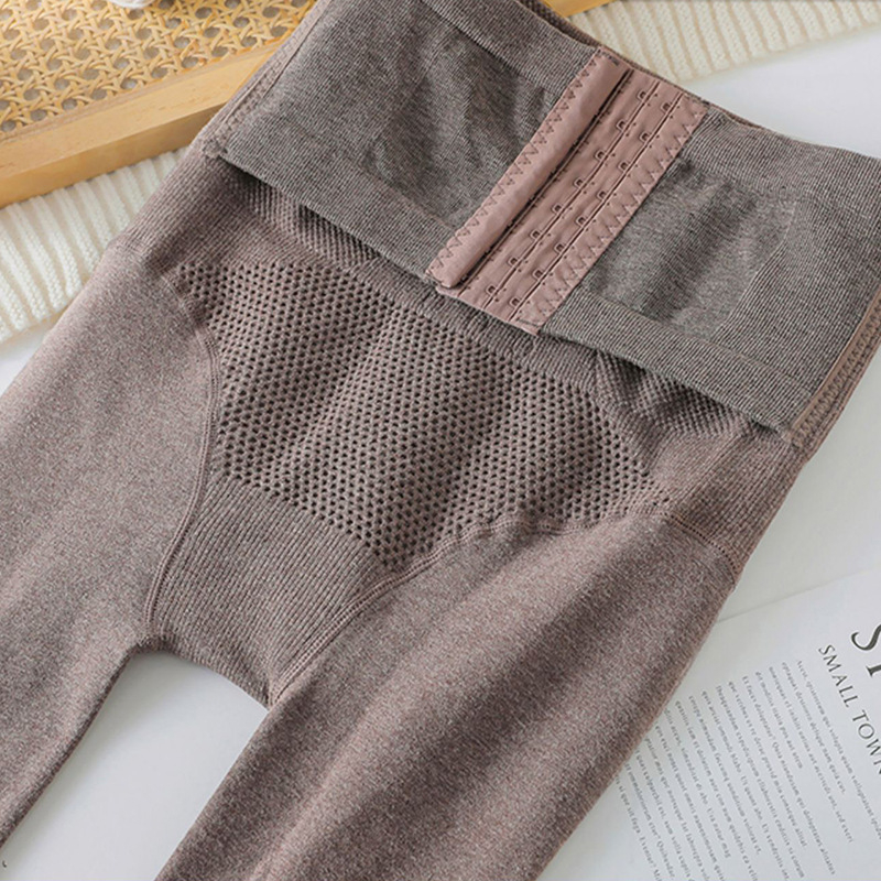 Γυναικείο βαμβακερό κολάν με ψηλή μέση για σμίλευση κοιλιάς, μεσαίας πυκνότητας, μονόχρωμο