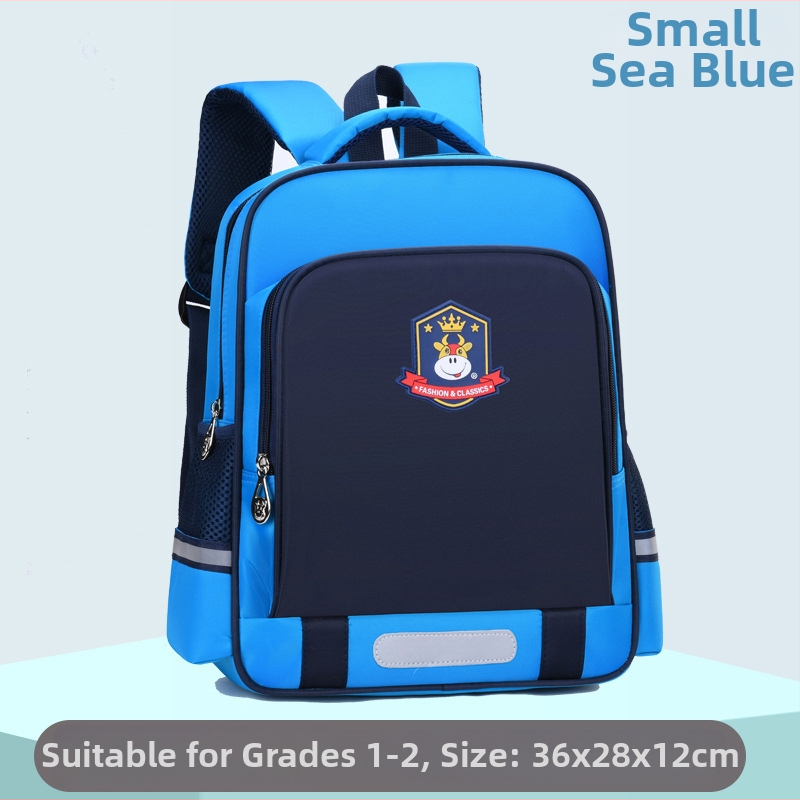 Unisex detský ultraľahký polyesterový školský batoh s zakrivenými popruhmi, prispôsobiteľný vzor, pre triedy 1–2