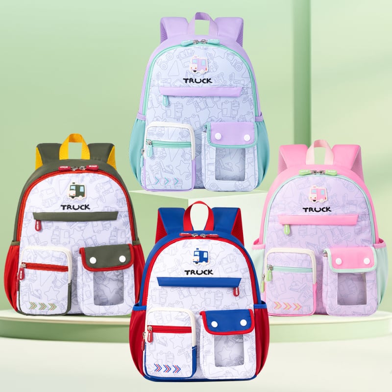 Sesame Baby Dječji vrtićki karikature ruksak – unisex, Oxford tkanina, prozračan i iznimno lagan, reflektirajući za noćnu sigurnost, geometrijski uzorak