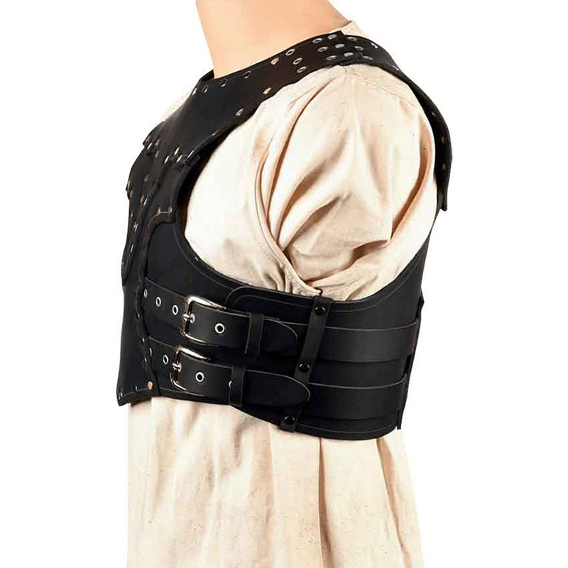 Europski srednjovjekovni vitez prsni oklop cosplay kostim - PU koža, unisex, igre i anime uloge