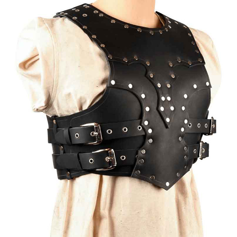 Europski srednjovjekovni vitez prsni oklop cosplay kostim - PU koža, unisex, igre i anime uloge