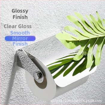 Θήκη ρολού χαρτιού τουαλέτας από ανοξείδωτη 304, εγκατάσταση χωρίς διάτρηση, γυαλιστερή επιφάνεια, για μπάνιο και ξενοδοχείο