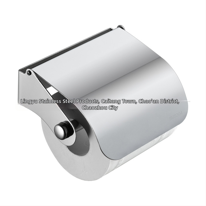 Θήκη ρολού χαρτιού τουαλέτας από ανοξείδωτη 304, εγκατάσταση χωρίς διάτρηση, γυαλιστερή επιφάνεια, για μπάνιο και ξενοδοχείο