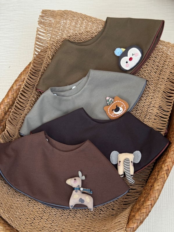 Βρεφικό σαλιάκι από 100% βαμβάκι με σχέδιο καρτούν, απορροφητικό, κατάλληλο για νεογνά έως 6 ετών, unisex