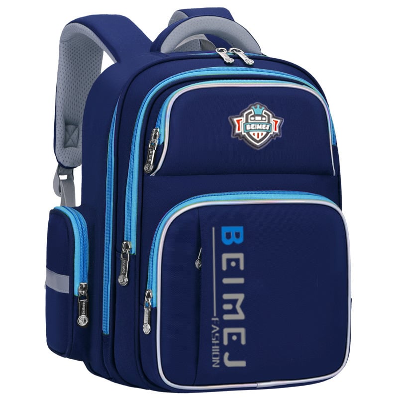 Detský školský batoh pre 6–12 rokov, ľahký, s redukciou zaťaženia a ochranou chrbtice, veľká kapacita, Oxford látka, zakrivené ramenné popruhy