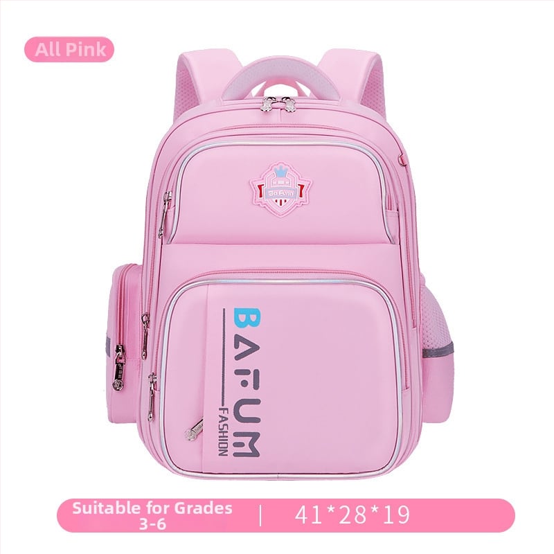 Detský školský batoh pre 6–12 rokov, ľahký, s redukciou zaťaženia a ochranou chrbtice, veľká kapacita, Oxford látka, zakrivené ramenné popruhy