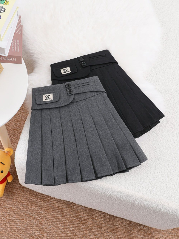 JK стил детска плисирана пола за момичета, 3–8 години, пролет 2025