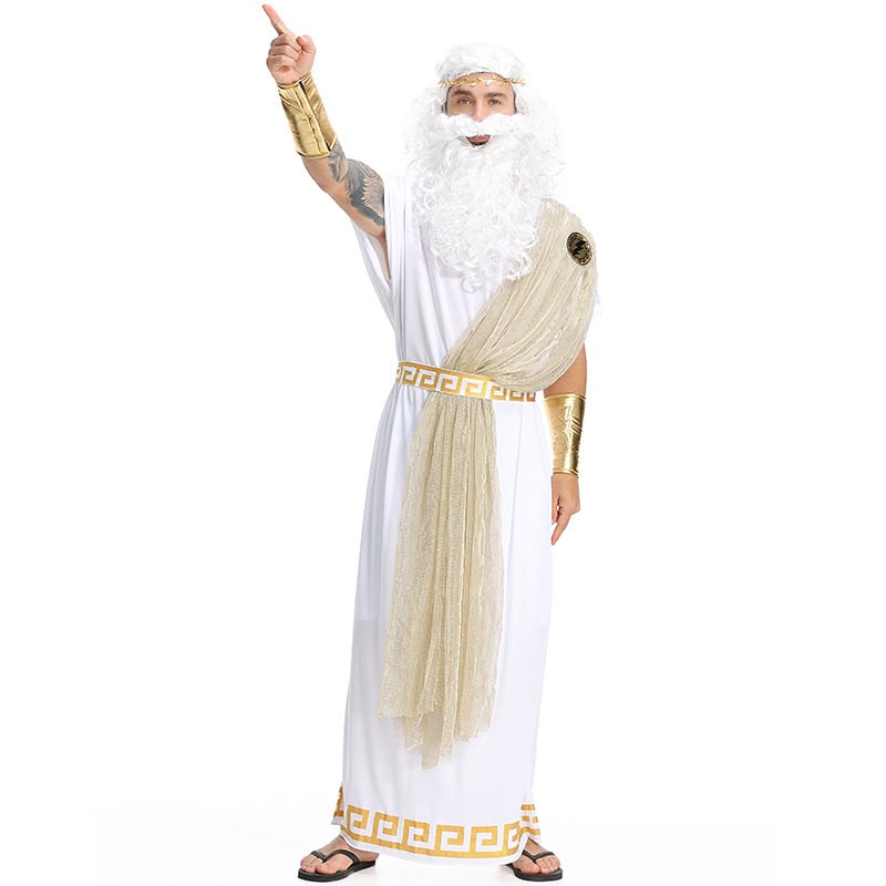 Zeusov princ cosplay kostim iz grčke mitologije za kazališnu scenu - unisex poliester 95%+ tkanina