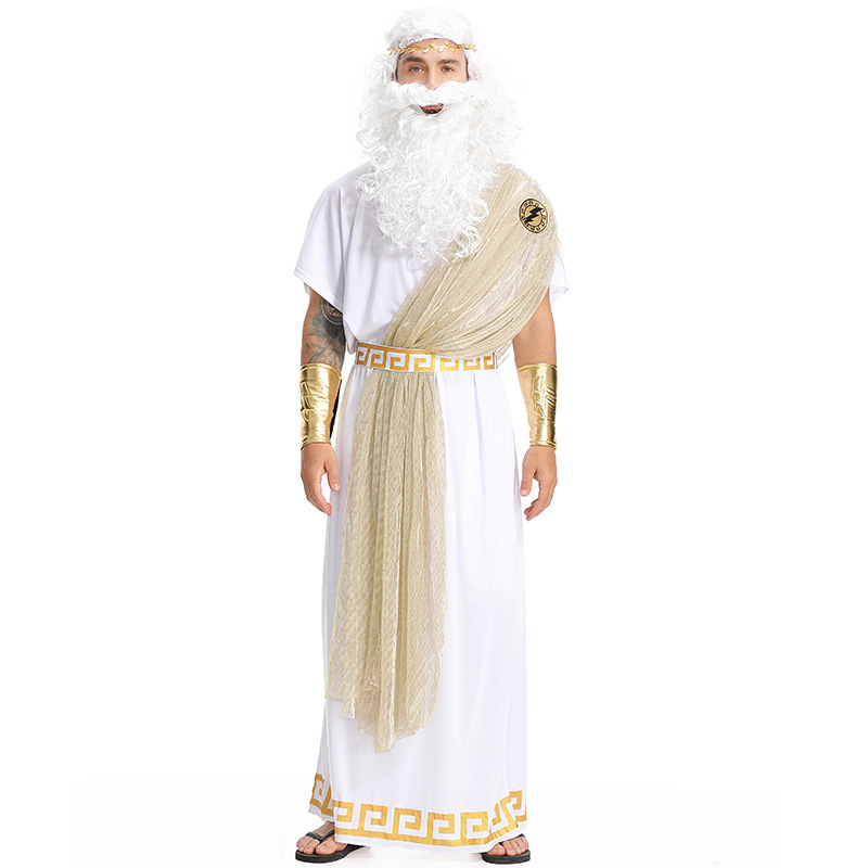 Zeusov princ cosplay kostim iz grčke mitologije za kazališnu scenu - unisex poliester 95%+ tkanina