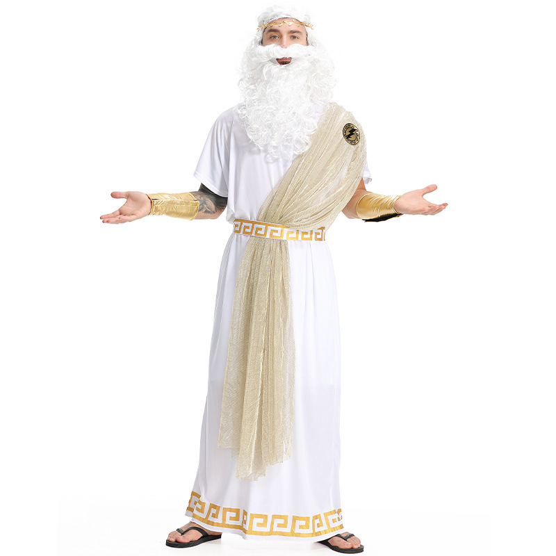 Zeusov princ cosplay kostim iz grčke mitologije za kazališnu scenu - unisex poliester 95%+ tkanina