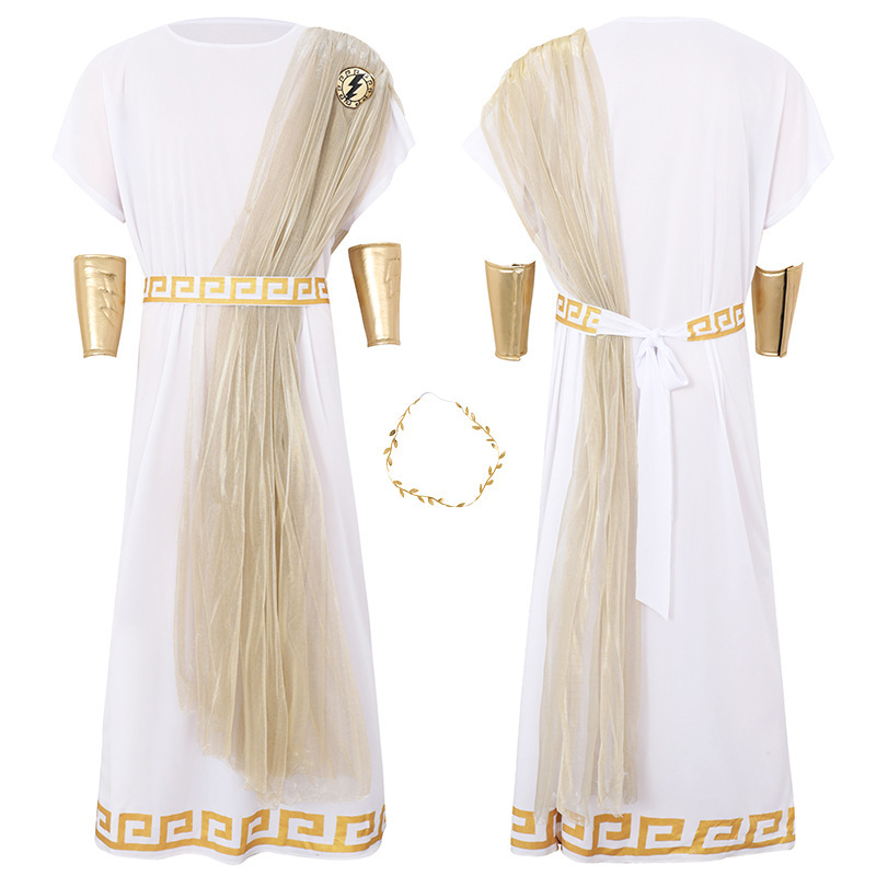 Zeusov princ cosplay kostim iz grčke mitologije za kazališnu scenu - unisex poliester 95%+ tkanina
