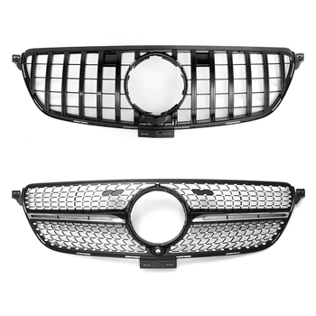 Εμπρός μάσκα Mercedes-Benz GLE-Class W166/W292, GT στιλ με κάθετες ράβδους, κεντρική μάσκα, ABS πλαστικό, 2016-2019