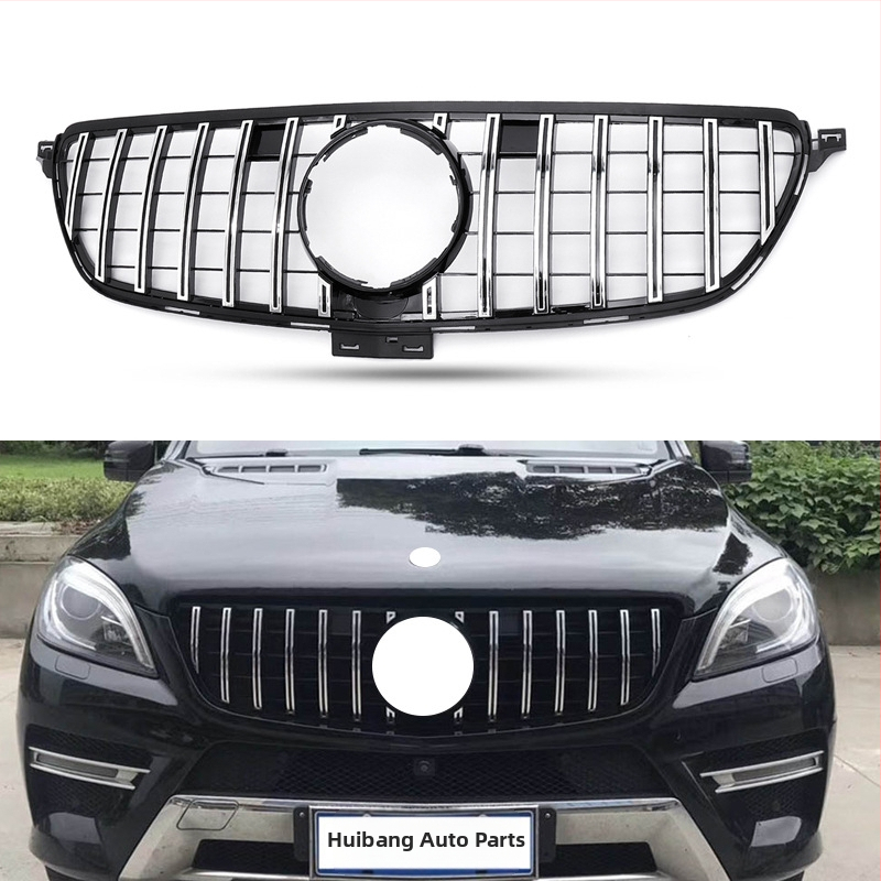 Predná mriežka pre Mercedes-Benz GLE-class W166/W292, GT štýl s vertikálnymi lištami, ABS plast, 2016-2019
