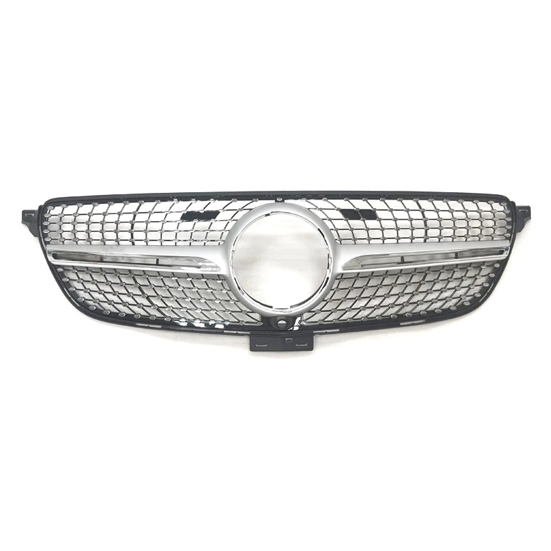 Εμπρός μάσκα Mercedes-Benz GLE-Class W166/W292, GT στιλ με κάθετες ράβδους, κεντρική μάσκα, ABS πλαστικό, 2016-2019