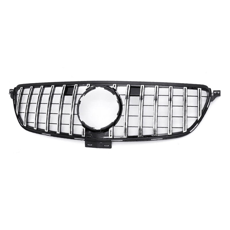 Εμπρός μάσκα Mercedes-Benz GLE-Class W166/W292, GT στιλ με κάθετες ράβδους, κεντρική μάσκα, ABS πλαστικό, 2016-2019