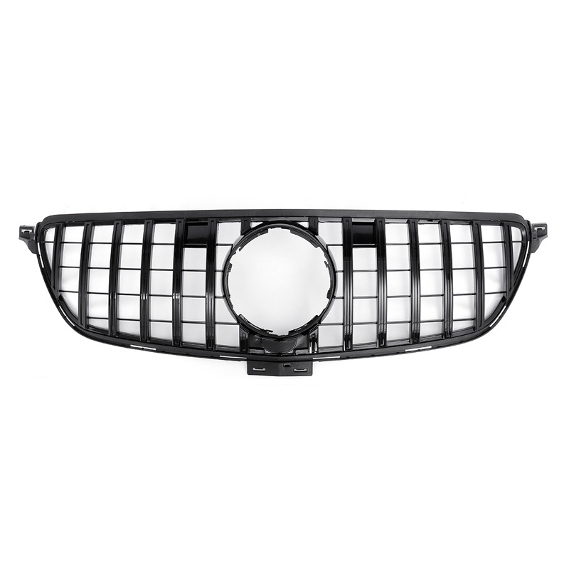 Εμπρός μάσκα Mercedes-Benz GLE-Class W166/W292, GT στιλ με κάθετες ράβδους, κεντρική μάσκα, ABS πλαστικό, 2016-2019