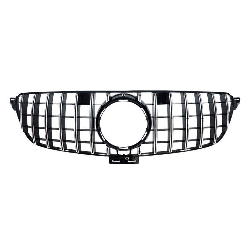 Εμπρός μάσκα Mercedes-Benz GLE-Class W166/W292, GT στιλ με κάθετες ράβδους, κεντρική μάσκα, ABS πλαστικό, 2016-2019