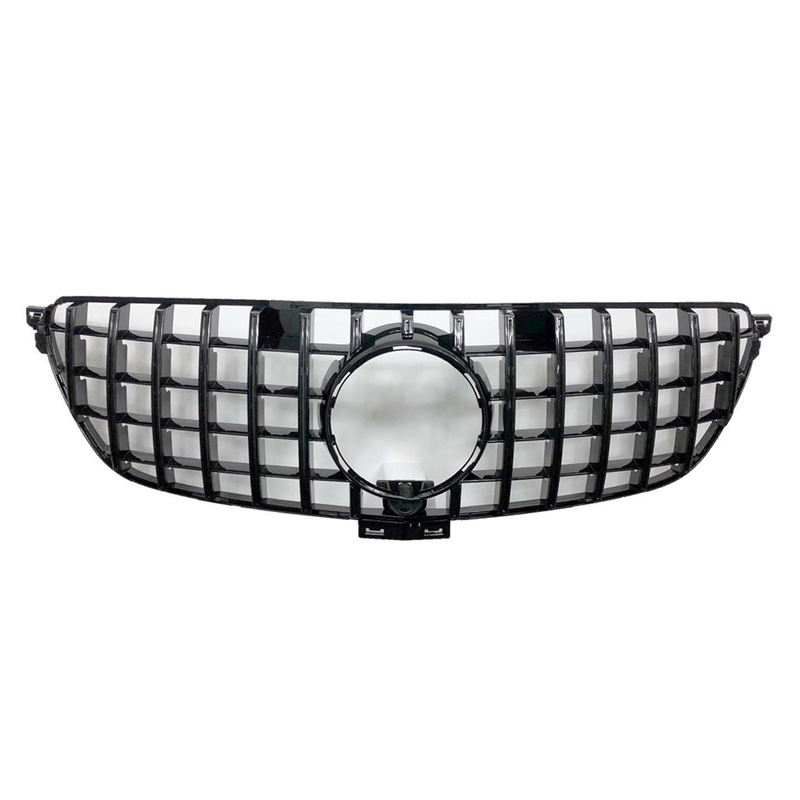 Εμπρός μάσκα Mercedes-Benz GLE-Class W166/W292, GT στιλ με κάθετες ράβδους, κεντρική μάσκα, ABS πλαστικό, 2016-2019