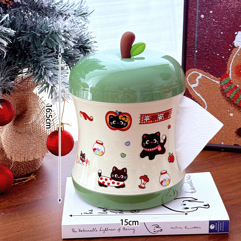 Apple Dopamine papírzsepi tartó, műanyag, alkalmas kihúzható zsebkendőkhöz, modern minimál stílus, modell -7045, nappaliba és fürdőszobába