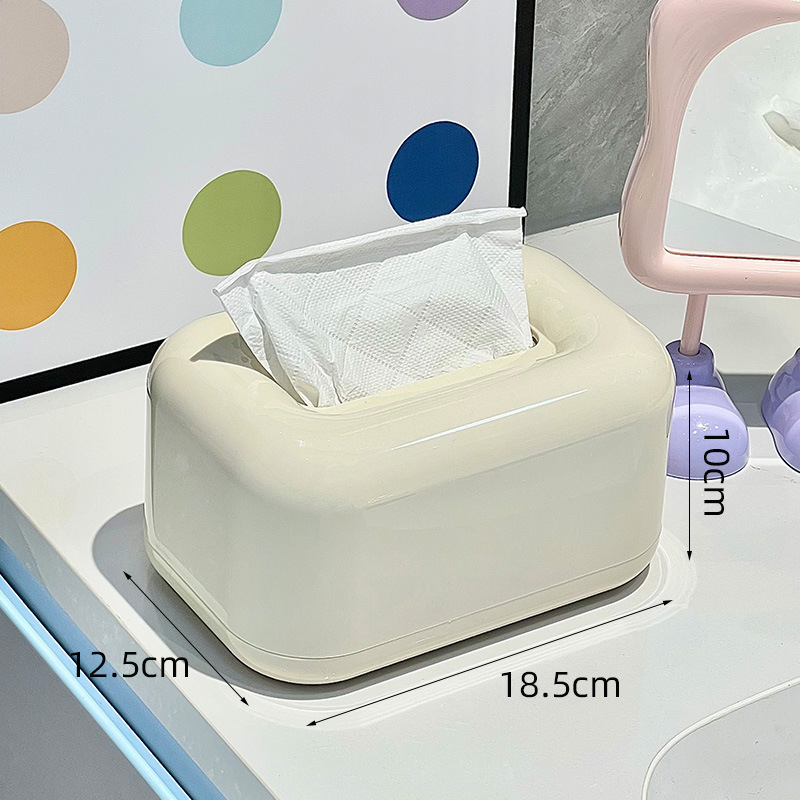 Asztali zsebkendő tartó, műanyagból, vízálló, többfunkciós, kompatibilis a levehető zsebkendőkkel, autóban, nappaliban és a fürdőszobában
