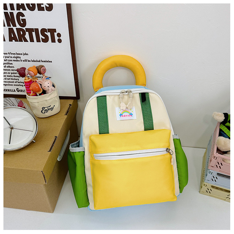 Gyerek hátizsák YXCHTOG – Oxford anyag, lélegző, ultra könnyű, bővíthető, görbült vállpántok, geometriai minta