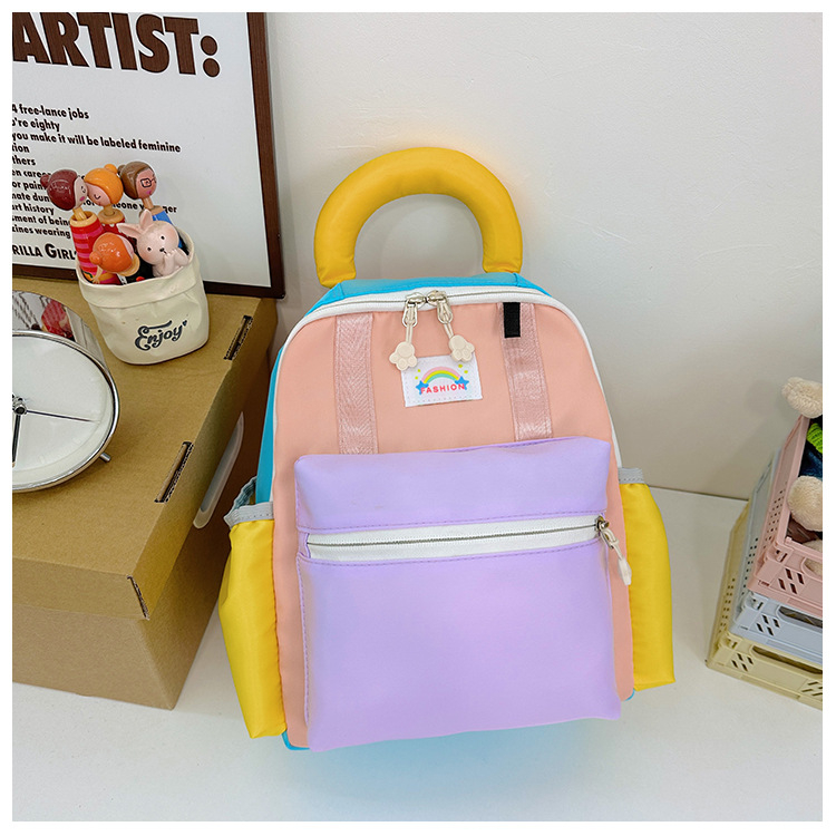 Gyerek hátizsák YXCHTOG – Oxford anyag, lélegző, ultra könnyű, bővíthető, görbült vállpántok, geometriai minta