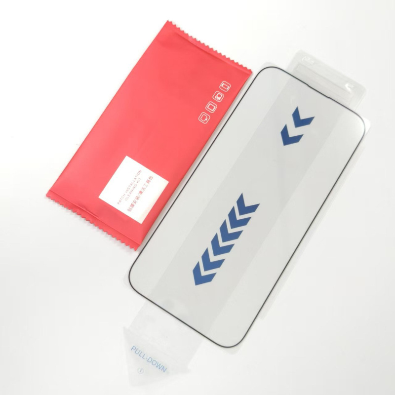 Закалено стъкло за преден екран на iPhone 15/16/17 Pro Max, висока дефиниция, антиотразително, антибактериално, устойчиво на надраскване, пълно покритие