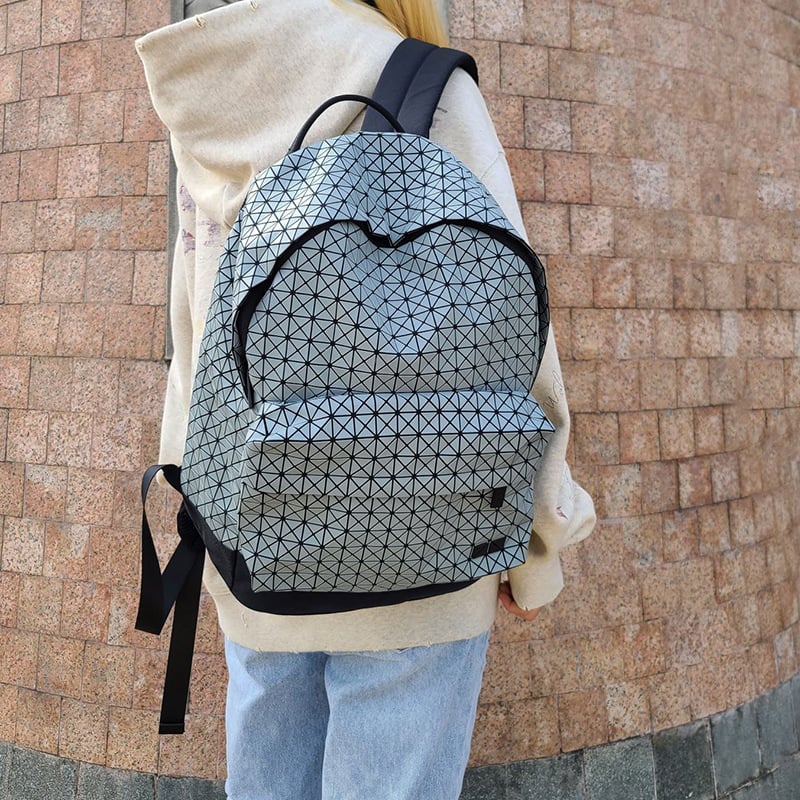 Hátizsák rombusz mintával, bővíthető kapacitás 36–55 L, 16 hüvelykes laptop számára, uniszex, ideális szabadidős utazásokhoz