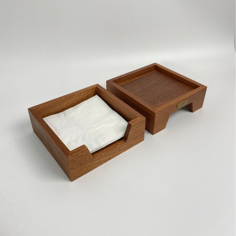 Fa szalvétatartó doboz, modell A18, modern minimalista stílus, multifunkcionális, nappalira és fürdőszobára