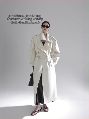 Дамско палто от полиестер, средна дължина, свободна кройка, костюмно яке, еднобортно закопчаване